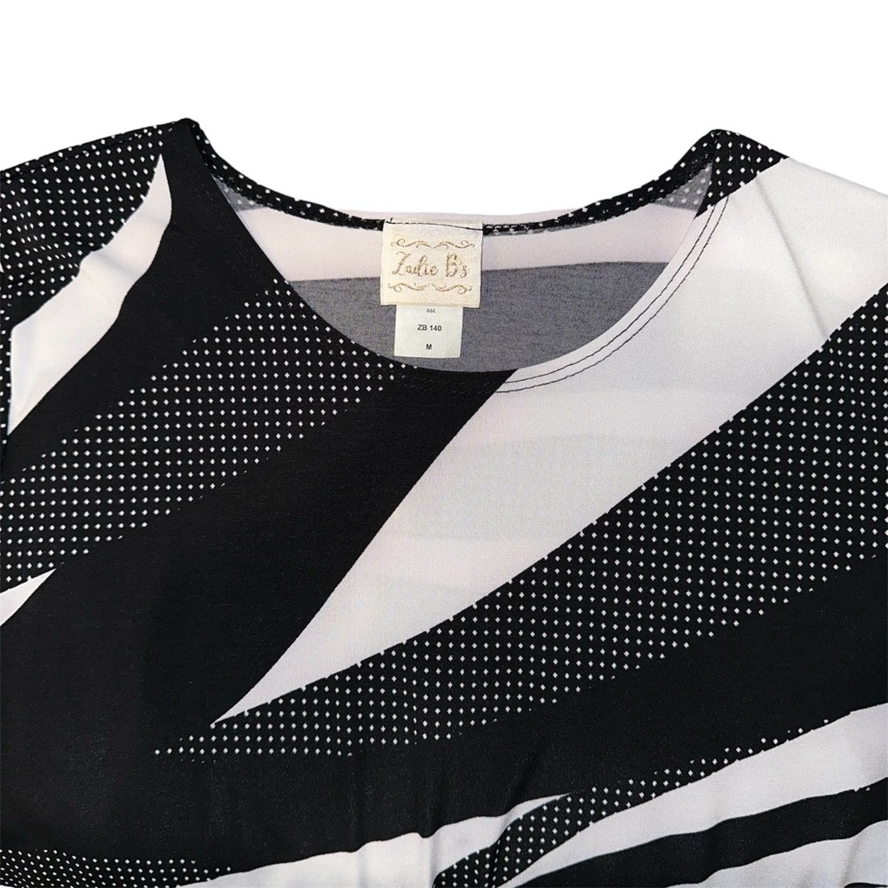 Zadie B’s | Black and White Patterned Maxi Layering Dress